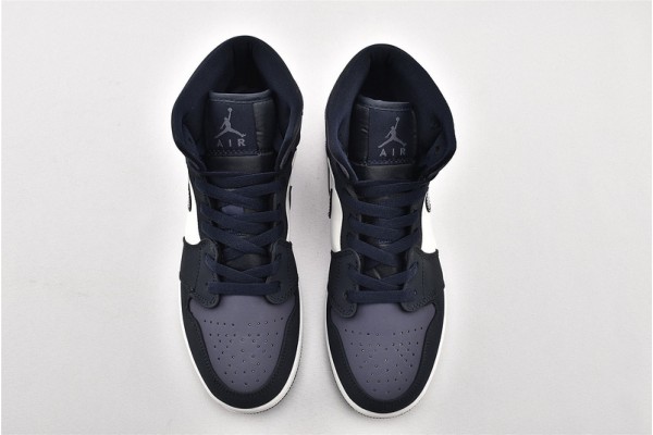 Air Jordan 1 Mid Obsidian Sanded Purple 554724 445 Womens And Mens Shoes